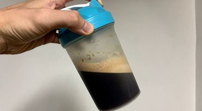 Spark protein優蛋白黑咖啡沖泡完成